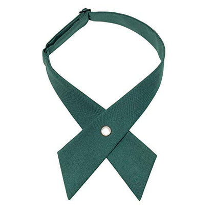 Adjustable Criss Cross Bow Tie School Uniform Pre Tied Bowtie Necktie Women Uniform Tie Cosplay Costume Accessory - color: 01, Green