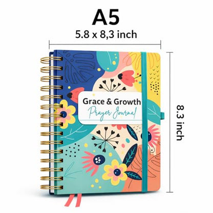 EFFETA Prayer Journal for Women – 52-Week Christian Devotional & Bible Study with Scripture Prompts | Hardcover Gold Spiral, Pen Holder & Ribbon Bookmark | Thoughtful Gift for Christian Women