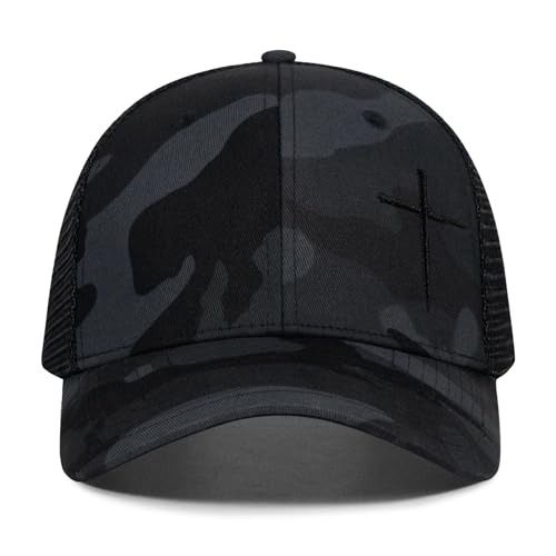 Christian Hats for Men Women,Jesus Cross Hat Christian Religious Gifts for Birthday/Christmas - color: 294.camo-8