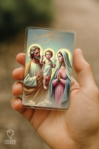Holy Family Protection Prayer Cards, Pocket Size 5-Pack