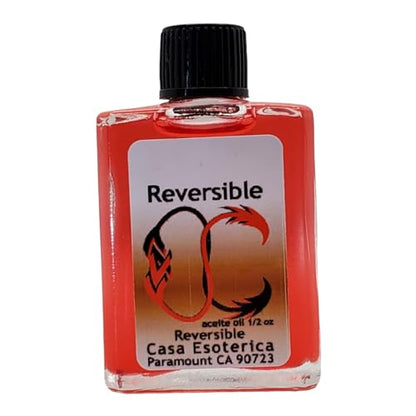 Reversible Oil (Reversible Aceite) Spiritual Anointing Oil by CASA ESOTERICA MAGICK SPACE -0.5 FL OZ (1 Pack)