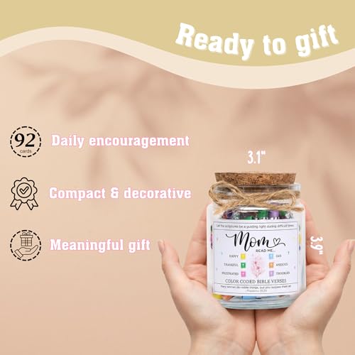 Solmay Bible Verse Jar for Mom, Read This When Scripture Cards - color: Bible Verses Jar For Mom