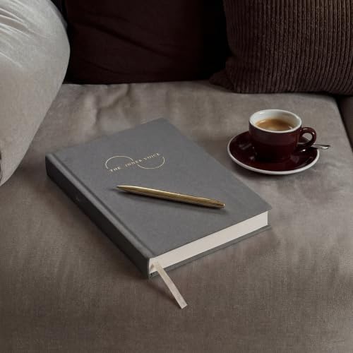 THE INNER VOICE Guided Journal for Women & Men, 365 Prompts for Self Care - color: Charcoal Gray