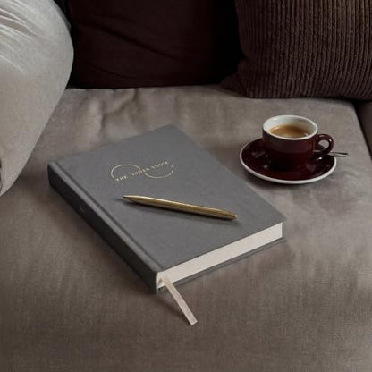 THE INNER VOICE Guided Journal for Women & Men, 365 Prompts for Self Care - color: Charcoal Gray