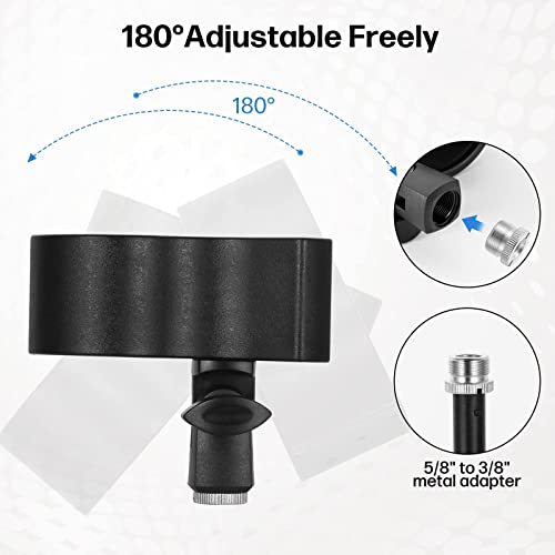 BILIONE Large Microphone Clip for Mics with Outer Diameter 1.26" to 2.3" - color: black, size: 4 Pack