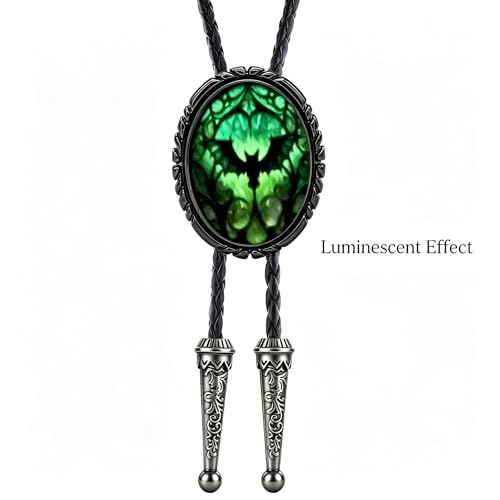 GelConnie Gothic Bolo Tie for Men Women 3D Art Western Cowboy Necktie - color: Bat Bolo Tie