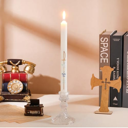 Conelist 2pcs Baptism Candle 10'', Velas para Bautizo Gift Baptism
