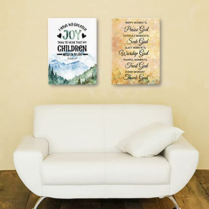 OTINGQD Happy Moments Praise God Wall Art,Christian Home Decor - color: Happy Moments