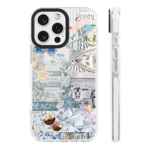 for iPhone 15 Pro Case Tropical Blue Beach Coastal Summer - color: BeachCoconut, size: iPhone 15 Pro