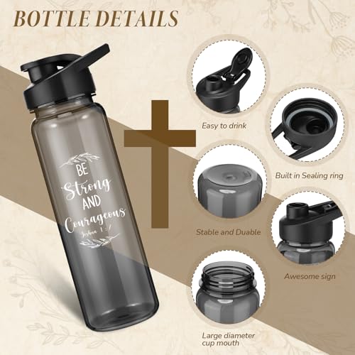Skylety 10 Pcs Church Gifts Bulk Water Bottle Religious Inspirational Bible Verse Plastic Leak Proof 24 oz Bottles for Church Sunday School Teacher(Bible) - style: Bible