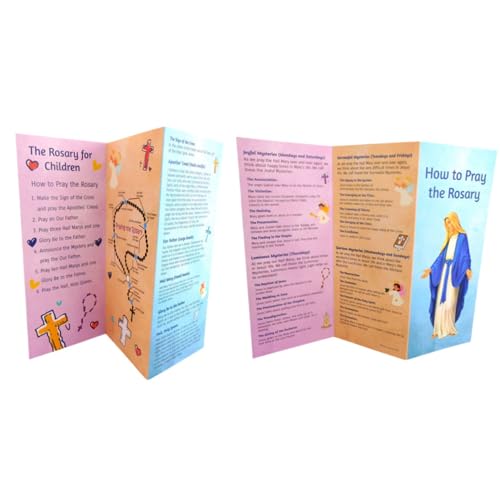 How to Pray the Rosary Guide Pamphlet Bulk Pack Set of 10 Made in USA