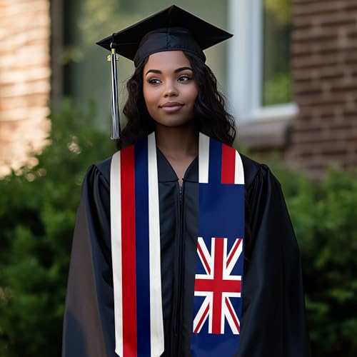 Graduation Satin Sash Scarf 72" Stole - color: Hawaii Flag
