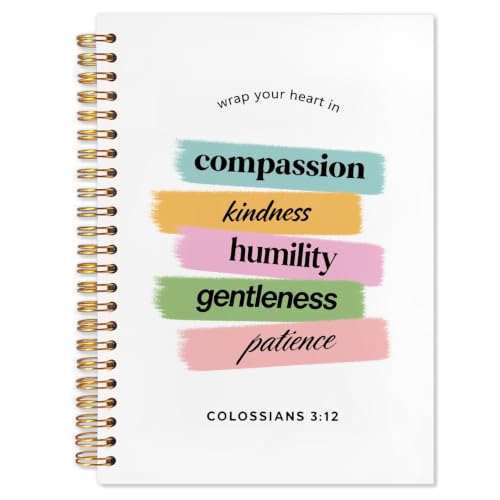 Colorful Christian Spiral Notebook 5.5x8.3 - color: White Colorful Christian