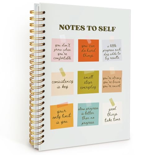 Note to Self Mental Health Journal, Inspirational Spiral Notebook, Motivational Positivity Journal, Inspirational Journal for Women, Positive Affirmations Quote Hardcover Notebooks 5.5x8.3 - color: Notes to self