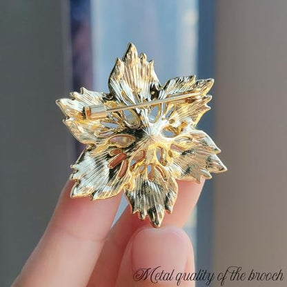 Brooch Pins For Women Fashion Elegant Brooches Lapel Badges Coat Sweater Scarves Shawl Dress Accessory Wedding Party Prom Jewelry - color: Golden -B