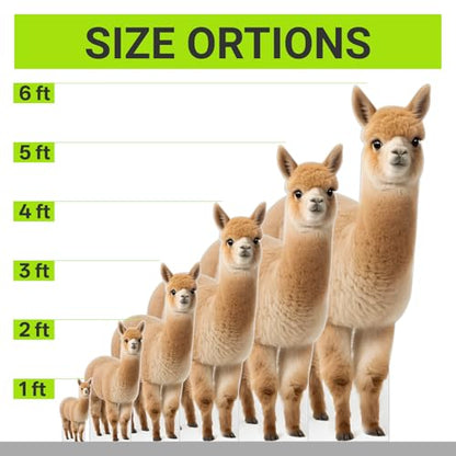 Alpaca 2FT Life Size Cardboard Cutout, 1 PC - color: Alpaca, size: 2FT