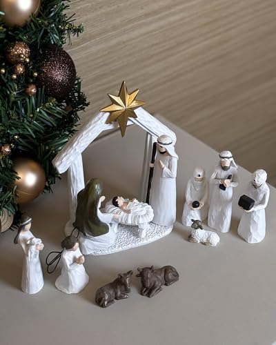 Nativity Set Indoor – 12 Pieces Christmas Nativity Scene Set