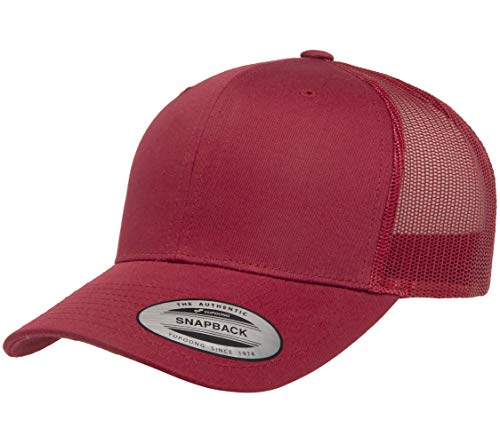 Yupoong Yp Classics Retro Trucker Cap - color: Cranberry, size: One Size, style: Single