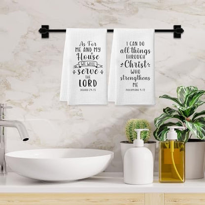 Christian Gifts for Women Men, 2Pcs Religious Kitchen Towels for Christians - color: Christian