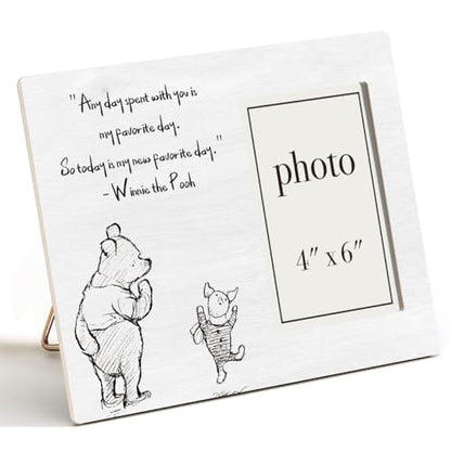 Pooh Bear Picture Frame, Romantic Pooh Gifts for Him Her - color: Favorite Day