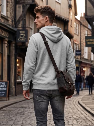 Christian Sweatshirts for Men Faith Christ Cross Pullover Hoodie - color: Grey, size: Small