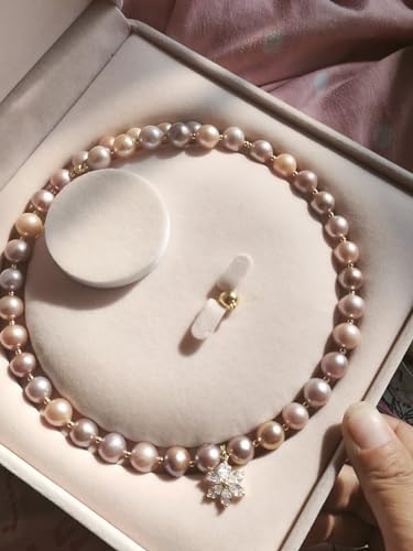 Jewelry Velvet Box Pearl Necklace Earring Bracelet Gift Display Case Wedding Jewelry Storage Holder (Beige For Pearl Necklace Earrings Bracelet) - color: Beige For Pearl Necklace Earrings Bracelet