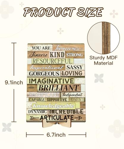 Putuo Decor Inspirational Desktop Sign, Positive Affirmation Table Decor, Encouraging Motivational Tabletop Display for Home, Office, Classroom - color: Affirmation Table Decor