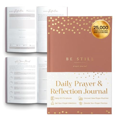 Daily Prayer Journal with Prompts | 90-Day Guided Devotional & Scripture Reflection | Bible Study and Spiritual Growth Tracker | Undated Faith Planner, 5.5x8" - Pink Dotted - color: Dotted Pink