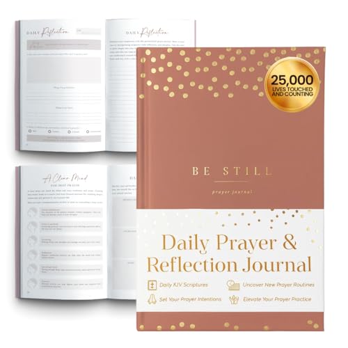 Daily Prayer Journal with Prompts | 90-Day Guided Devotional & Scripture Reflection | Bible Study and Spiritual Growth Tracker | Undated Faith Planner, 5.5x8" - Pink Dotted - color: Dotted Pink