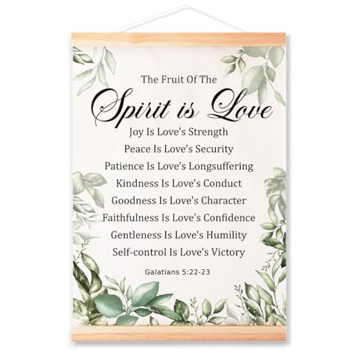 Ybqhd The Fruit Of The Spirit Poster Hanger, Christian Bible Verse Wall Art - color: Galatians 5:22-23