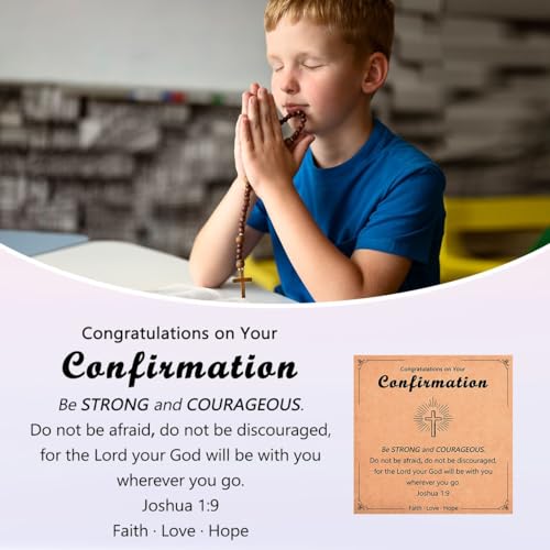 Leyung Baptism Confirmation First Holy Communion Christening Gifts for Boys - color: Confirmation
