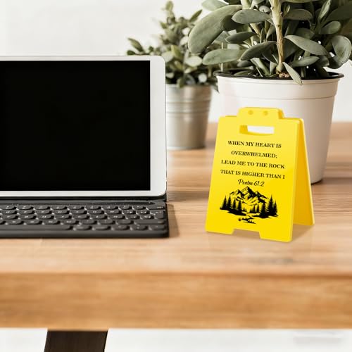 Christian Bible Verse for Women - Lead Me to the Rock That Is Higher Than I, Quote Psalm 61:2, Motivational Religion Desk Decor for Women Men Friend Galentines Valentines Day Birthday Gifts - style: Lead Me to the Rock That Is Higher Than I
