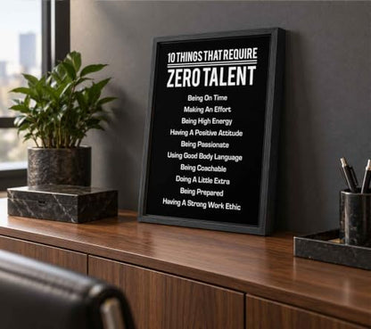 Floating Framed Motivational Canvas Wall Art, Inspirational Artwork 8x10in - color: 10 Things Thatrequire, size: 10"L x 8"W