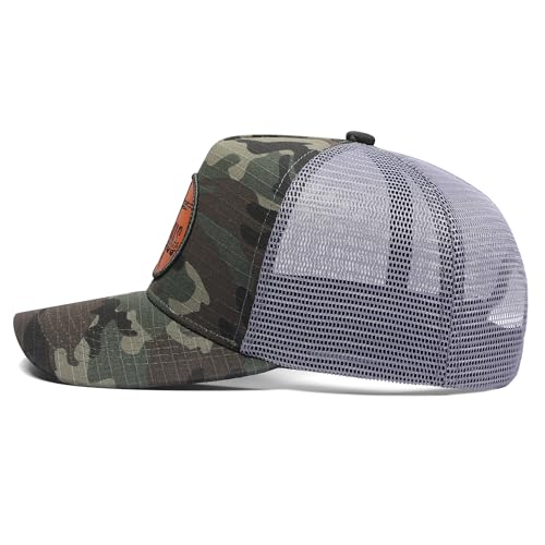Trucker Hat Baseball Cap Christian Hats for Men Women Jesus Cross The Way The Truth Life Jesus Saves Hats - color: Camo