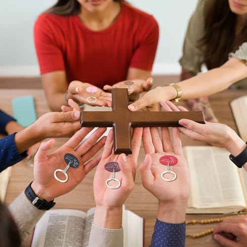 Janmercy 120 Pcs Acrylic Christian Keychain Bulk for Women - style: Netural Color