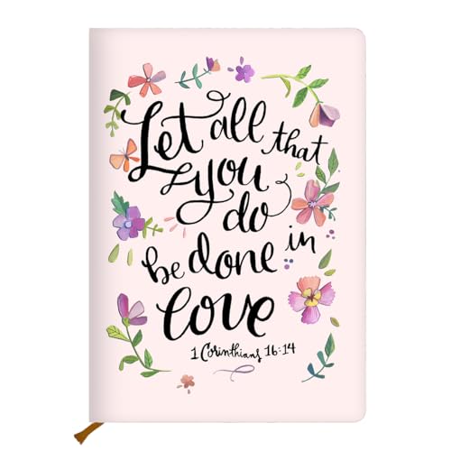 Blue Leaves Christian Hard Shell Journal Notebook 200 Sheets 02 (5.8 x 8.3) - color: Multi 1147