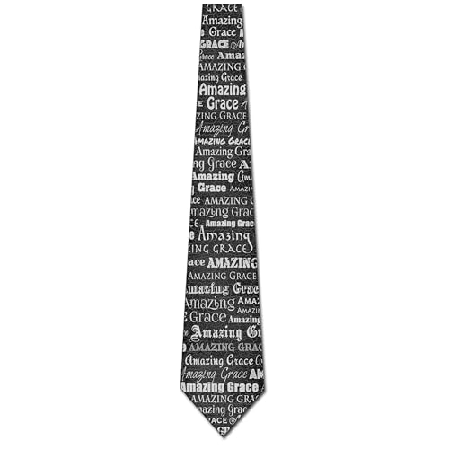 Three Rooker Religious Ties Mens Amazing Grace Necktie Christian Tie Church Neckties
