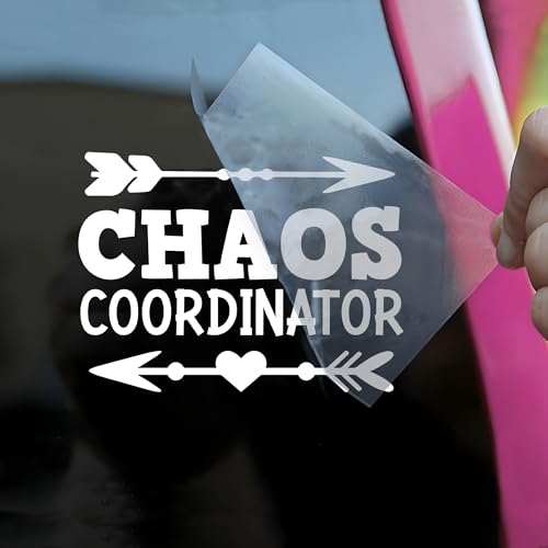 Chaos Coordinator Car Decal Funny Teacher Life, Office Workers Humor Car Windows Trucks Accessories Affirmations Vinyl Waterproof 6 Inches Bumper Sticker Gift for Mom Dad Friend Coworker - style: Chaos Coordinator