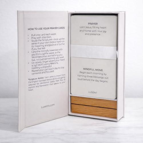 Christian Prayer Cards 52‑Week Devotional Deck | Scripture Affirmation Cards for Women & Men | Daily Bible Verse Inspiration, Faith Cards with Weekly Prayer & Positive Faith Affirmation | Gift for Christian Growth, Encouragement & Spiritual Reflection | C