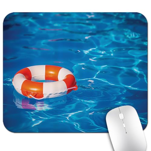 Crystal Swimming Pool Mouse Pad - Summer Relaxing Vacation Sport Desk Mat - color: Cute Colorful Art Rec27
