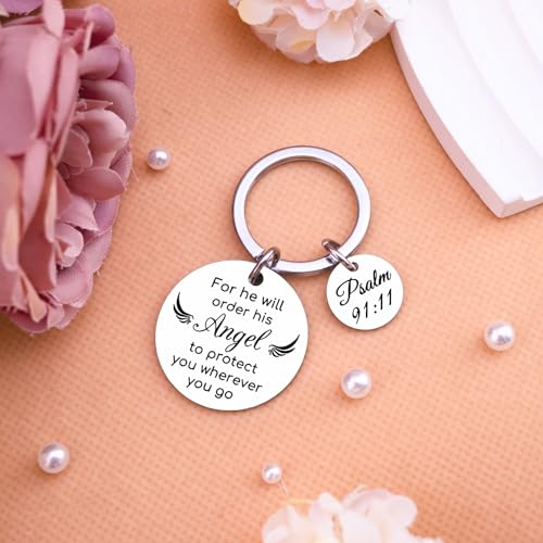 Christian Gifts for Women Men Protection Keychain Bible Accessories Women