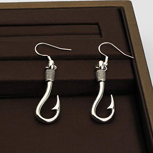 CHOORO Fish Hook Earrings Fishing Hook Pendant Jewelry Fishing Girlfriend Gift for Girlfriend Jewelry Gifts Womens Earrings Fish Hook for Her