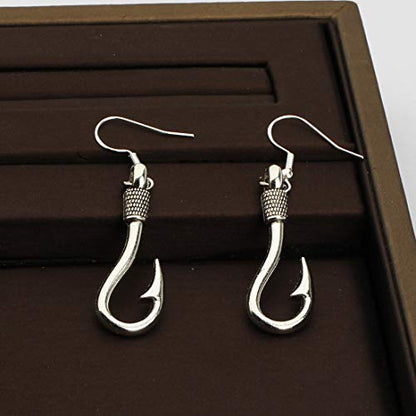 CHOORO Fish Hook Earrings Fishing Hook Pendant Jewelry Fishing Girlfriend Gift for Girlfriend Jewelry Gifts Womens Earrings Fish Hook for Her