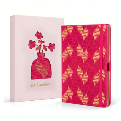 Comix Pretty Lined Journal for Women, 192 Pages, 100GSM Paper, 5.5" x 8.3" - color: Red