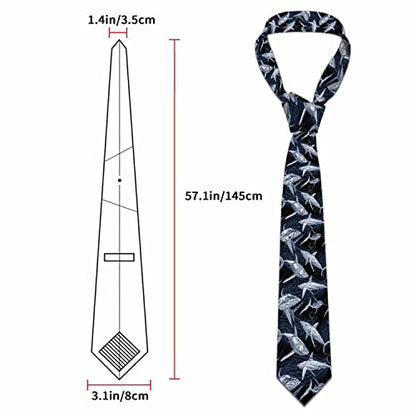 Black Dots Men's Neckties Retro Classic Circle Geometry Men's Tie for Mens Teens Business Work Casual Wedding Party - color: Shark
