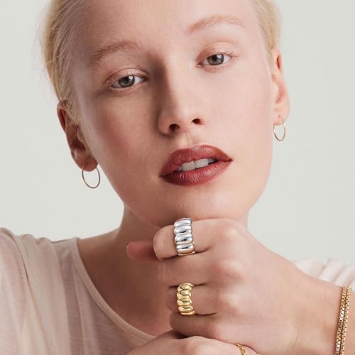Cross Ring Women 14K Gold Plated Statement Stackable Engagement Christian - color: D-Gold