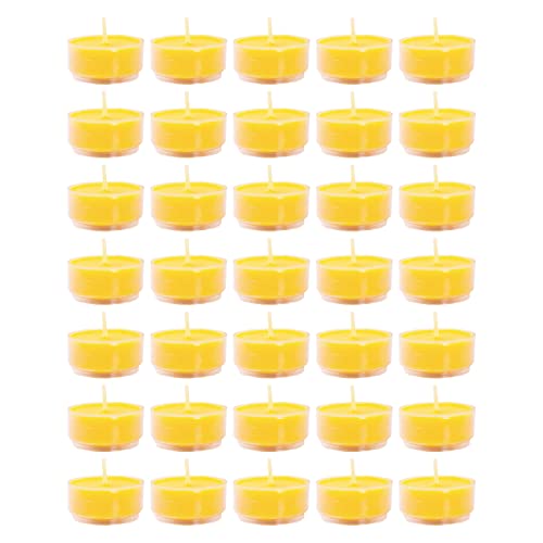 Mudra Crafts 28 Clear Cup Tibetan Ghee Butter Tealight Lamps for Puja