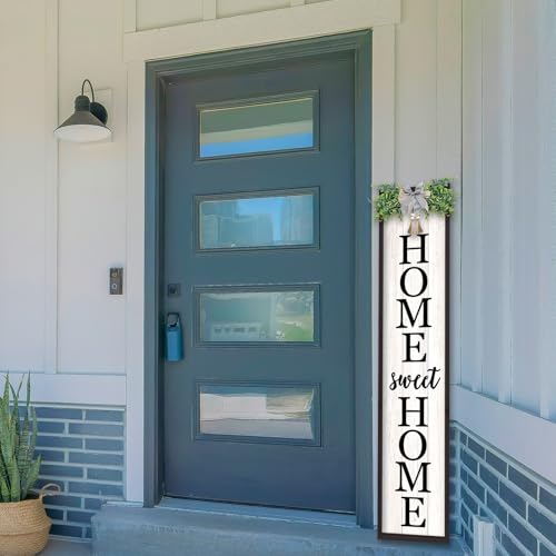 TQianJiang Home Sweet Home Front Porch Sign, 45"X9", Black - color: Home Sweet Home Front Porch Outdoor (Black)