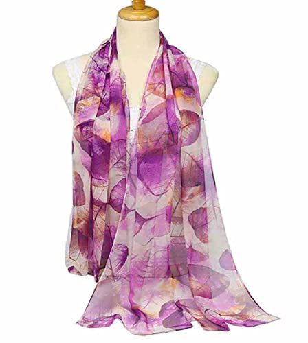 Pokeedioty Scarfs for Women Lightweight Scarves Elegant Floral Pattern Sheer Scarfs Shawls Wraps - color: Yh-110