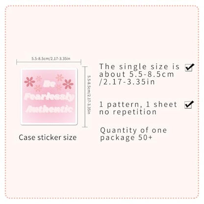 50PCS Pink Motivational Stickers for Girl, Waterproof Inspirational Positive Affirmation Vinyl Decals, Aesthetic Preppy Quote Stickers for Water Bottle, Laptop, Scrapbook, Skateboard, Guitar, Phone - color: Pink Motivational Stickers-1